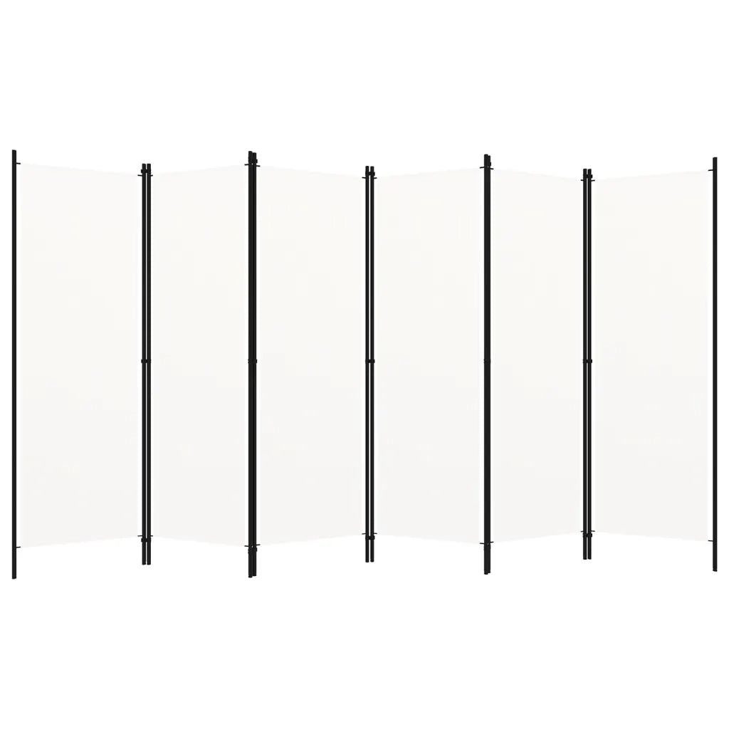 Paravento a 6 Pannelli Bianco 300x180 cm 320727