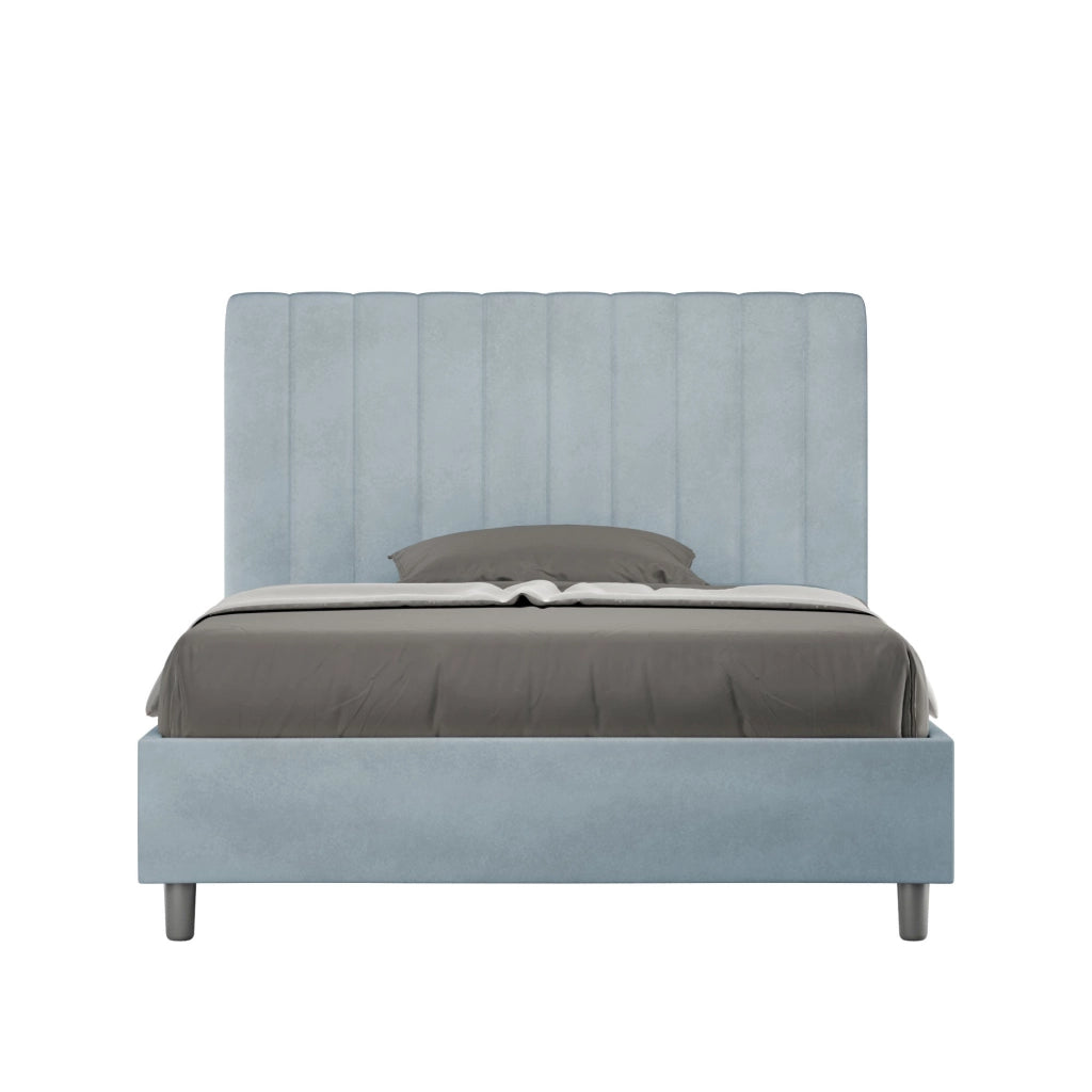 Letto 1 Piazza e Mezzo 120x210 cm con Rete Agueda Azzurro