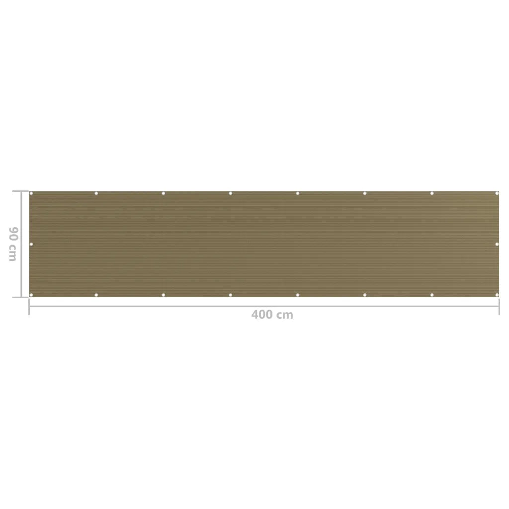 Paravento da Balcone Grigio Talpa 90x400 cm in HDPE 310961