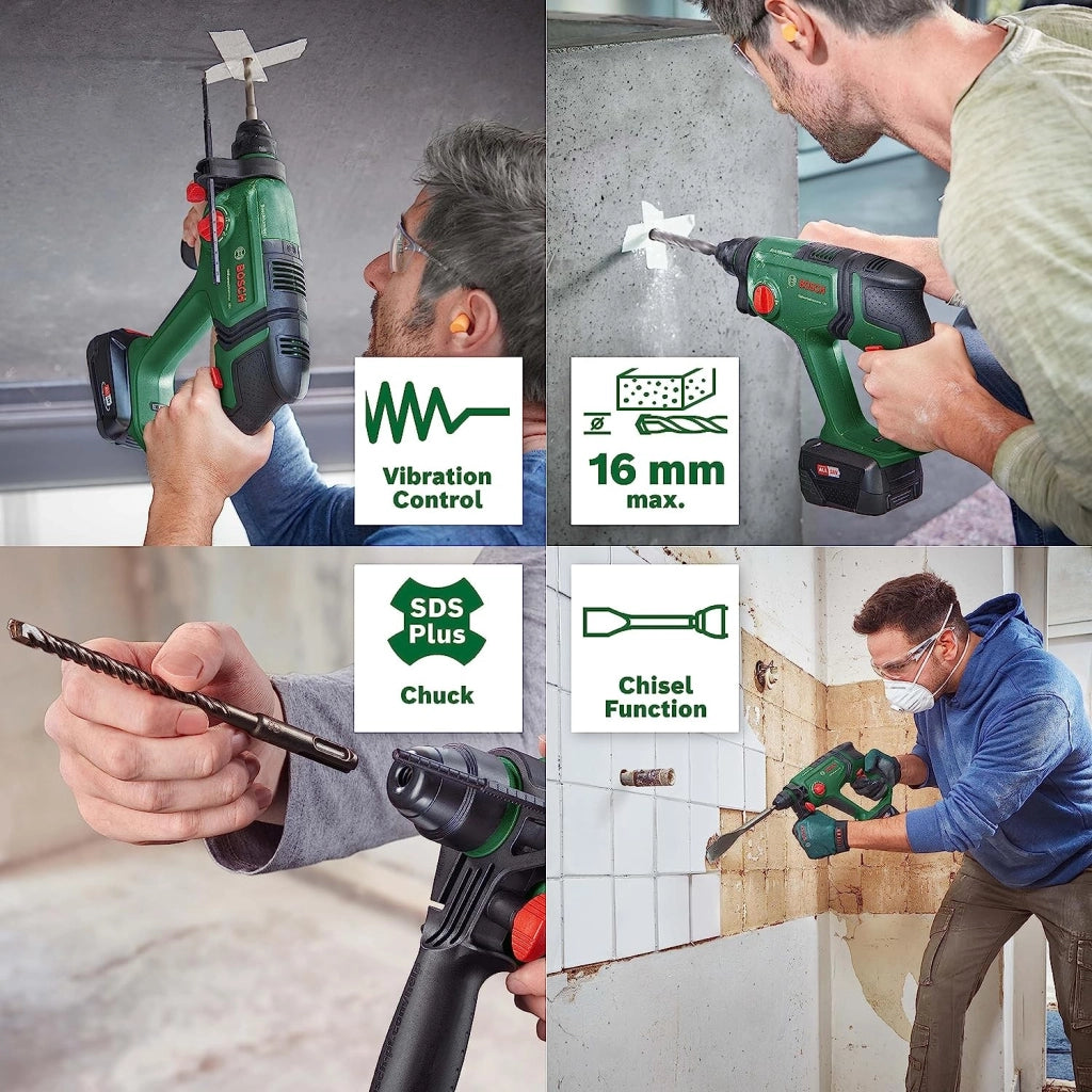MARTELLO PERFORATORE A BATTERIA BOSCH 18V UNIVERSAL HAMMER
