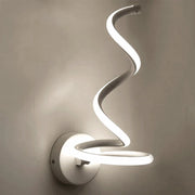APPLIQUE LAMPADA DA PARETE A SPIRALE PER INTERNO LED LUCE FREDDA 6500K 12W