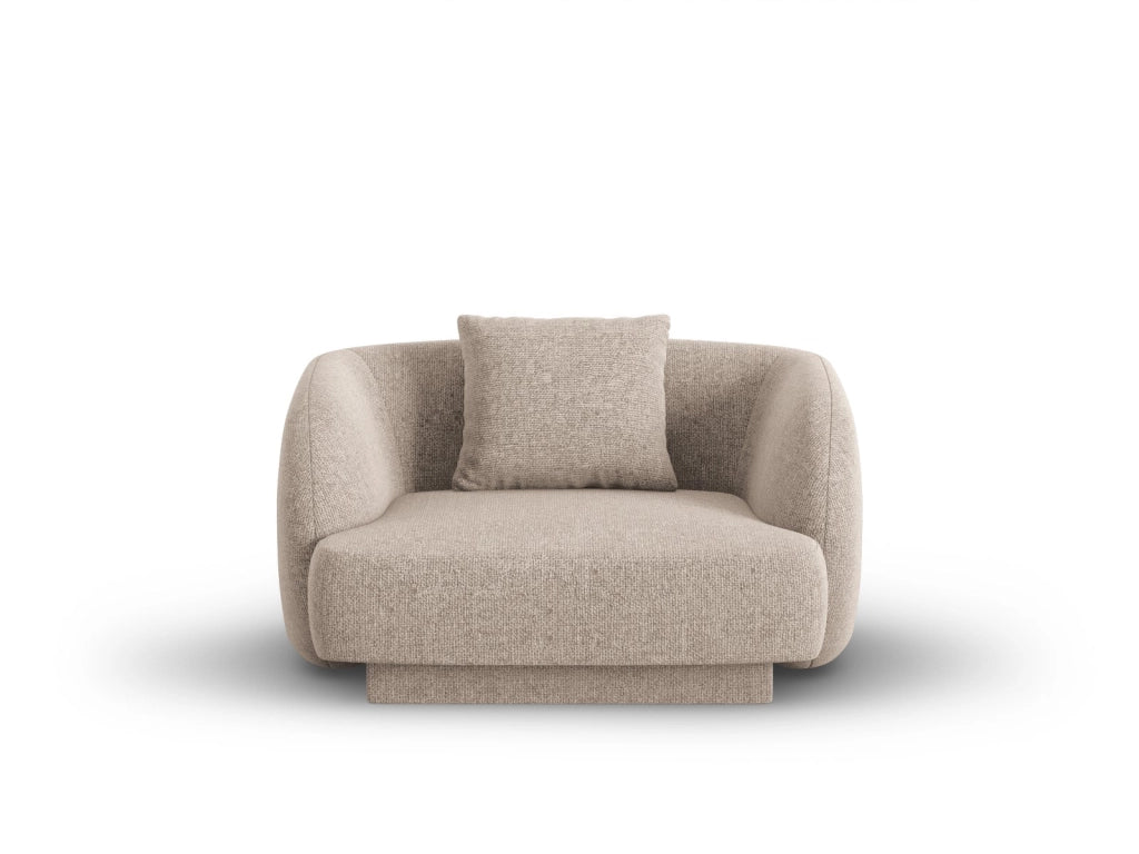 Cosmopolitan Design - Poltrona "Tulum" in ciniglia beige 