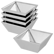 Fioriere | Cassetta per fiori | Vaso da giardino 5 pz Argento 40 x 40 x 15 cm