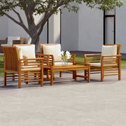 Set Salotto da Giardino 5 pz con Cuscini Legno Massello Acacia 3058097