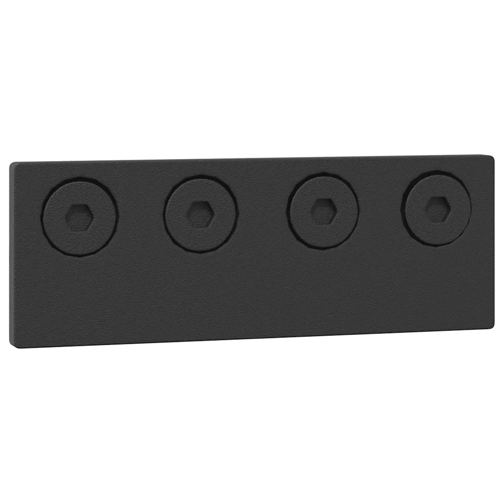 Kit di Binari per Porte Scorrevoli 366 cm Acciaio Nero 3295801