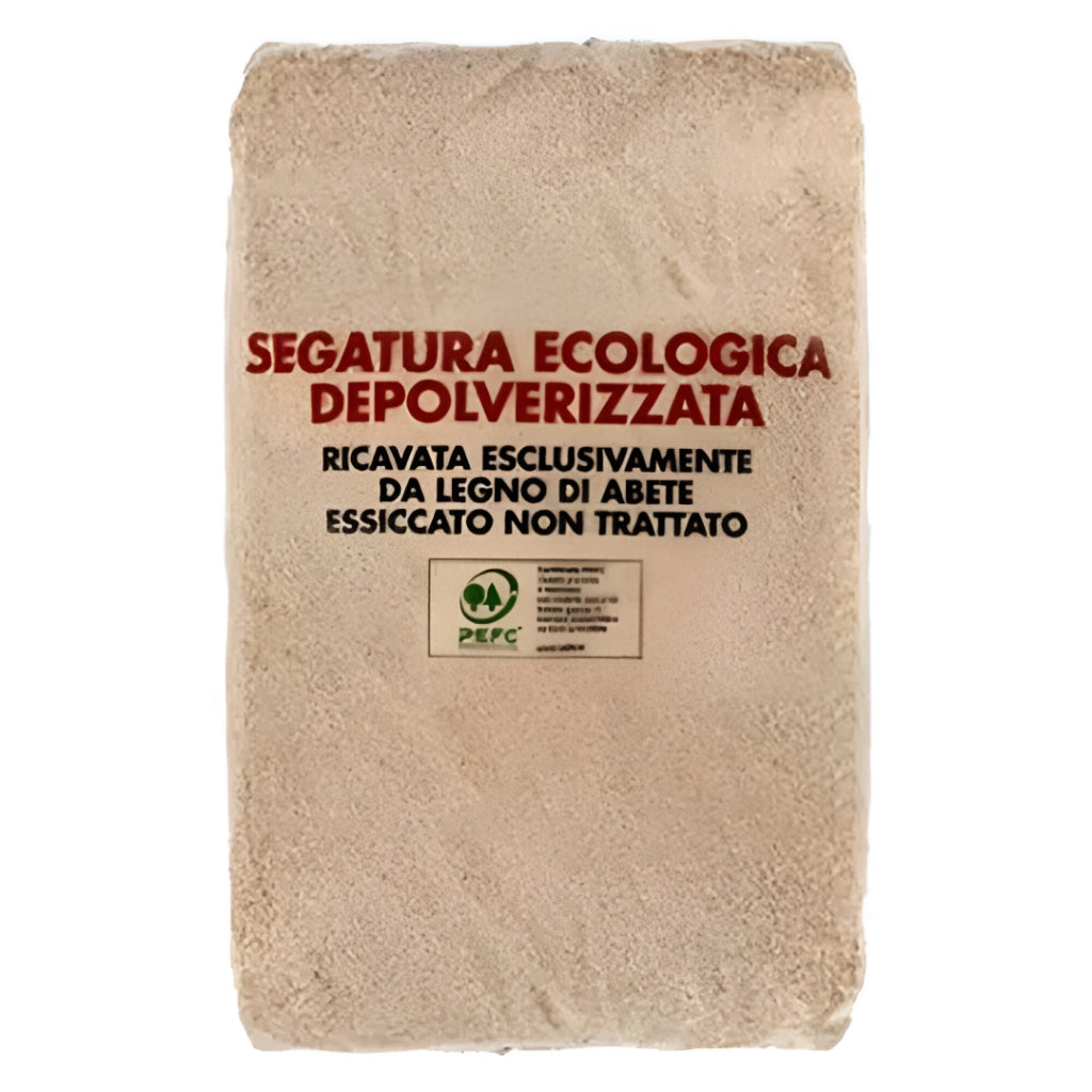 Segatura ecologica multiuso depolverizzata in abete essiccato ? Sacco 50 litri