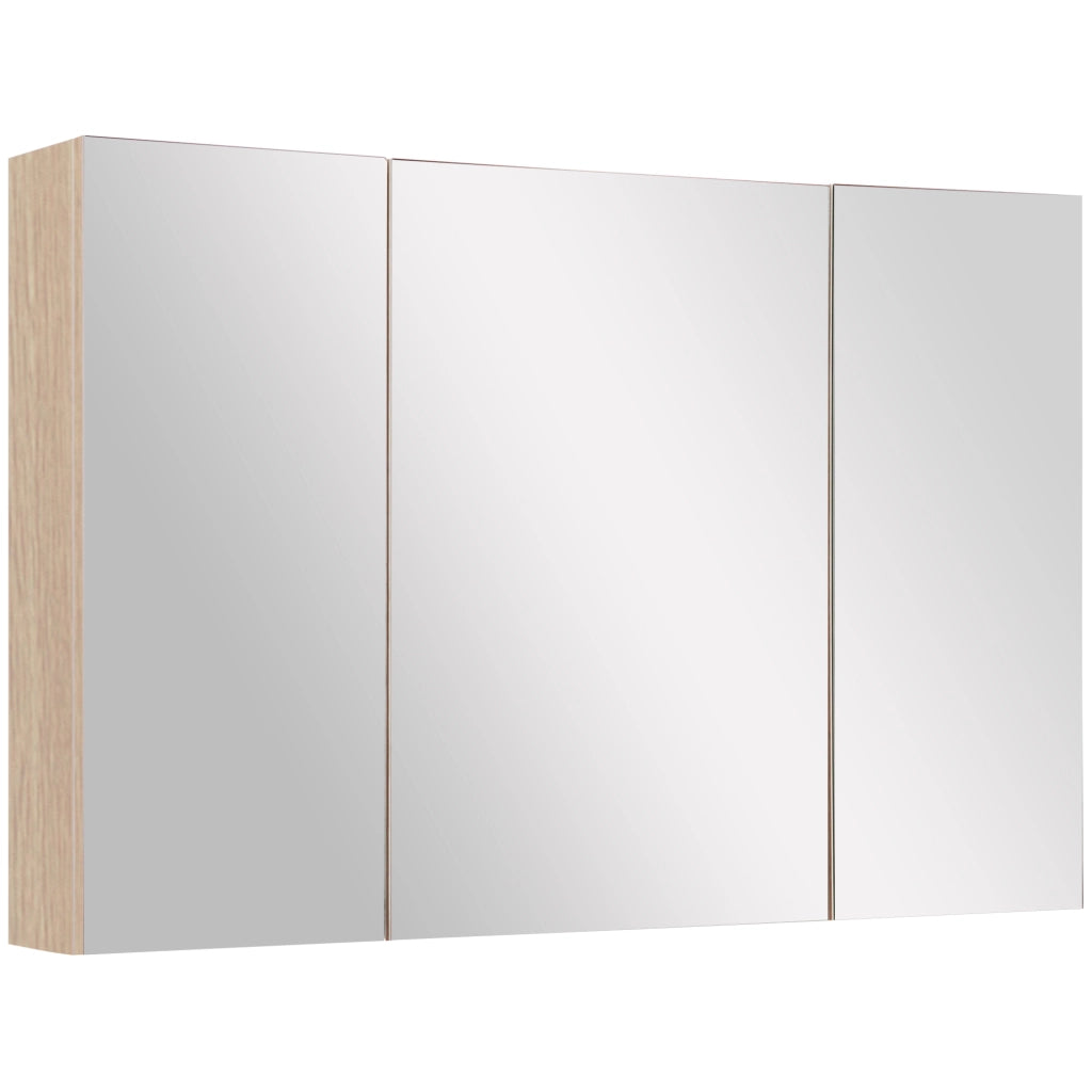Specchio Bagno Contenitore con Ante e Ripiani Regolabili ¨C Zephmum ¨C Legno Vetro 90x13.5x60