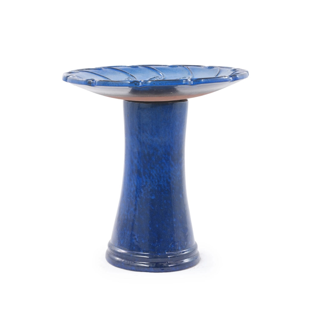 BAGNO PER UCCELLI Ø 43 cm H 45 cm Ceramica Blu