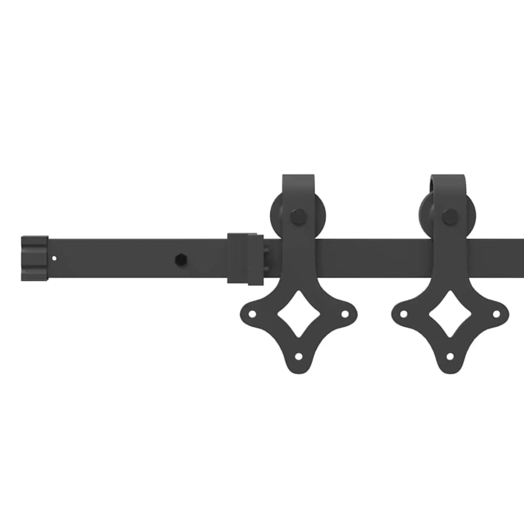 Porta scorrevole Bianco e Nero 83 x 232 cm 3445518