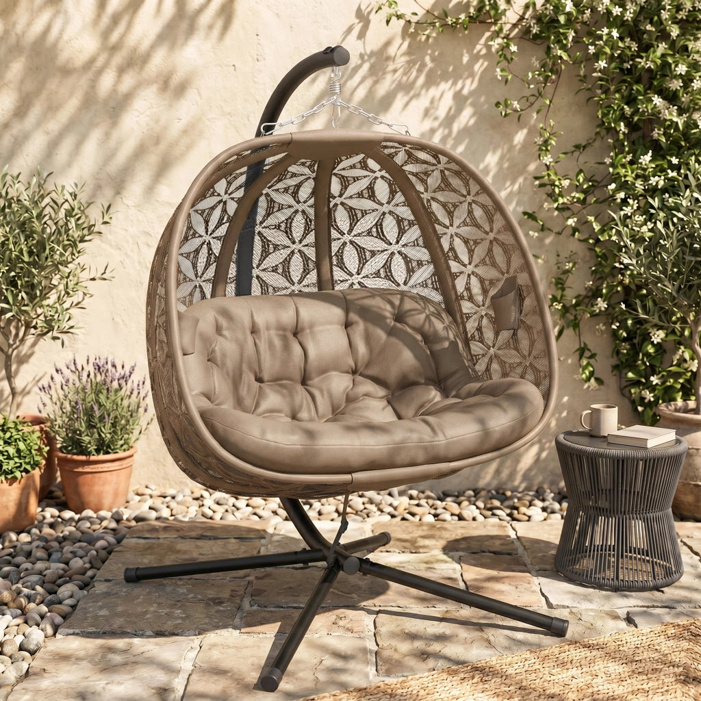 Poltrona sospesa a due posti con cuscino ¨C Minimal ¨C Grigio