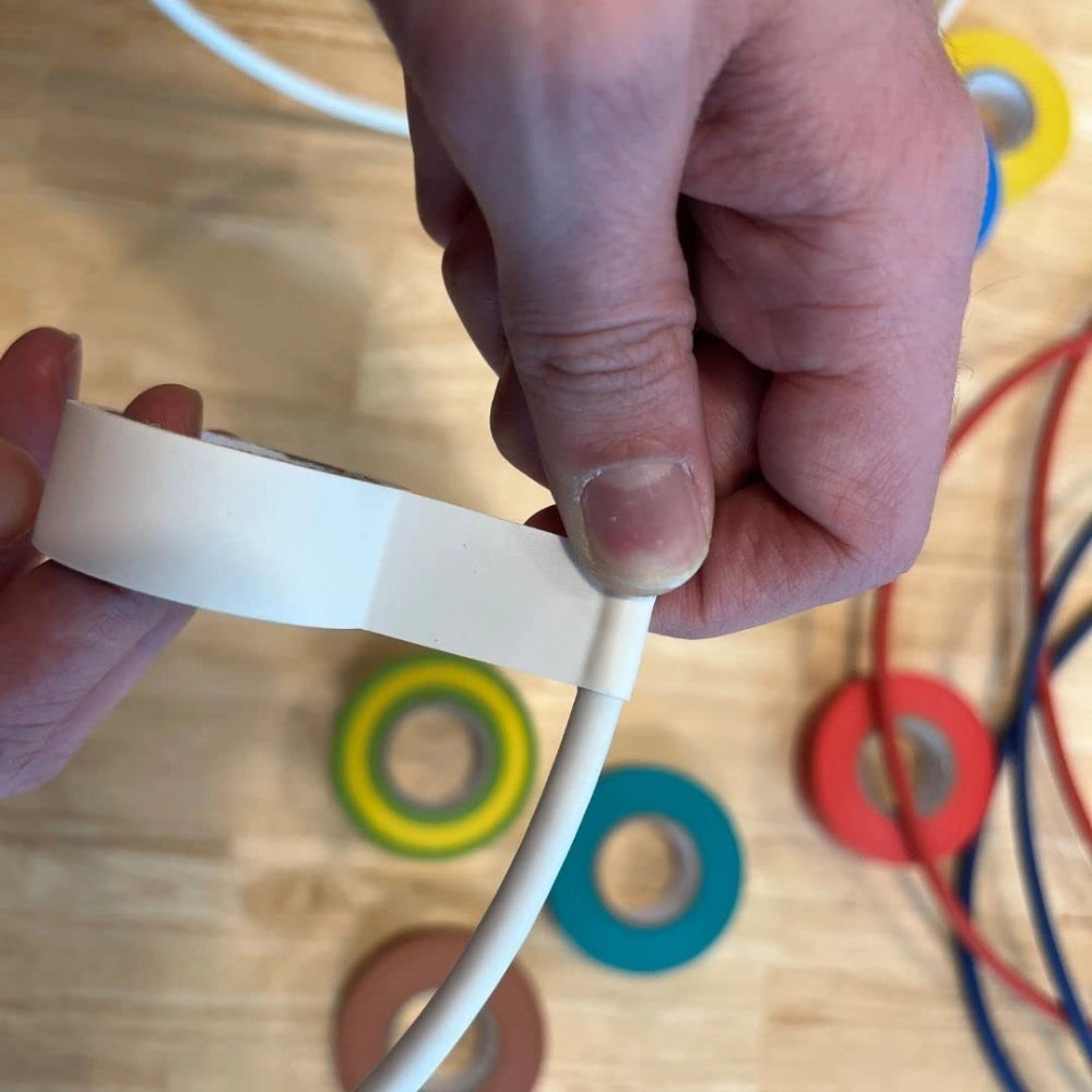 Nastro isolante in pvc autoestinguente raytech per impianti elettrici e cablaggi *** colore bianco, dimensioni 15 mm ...