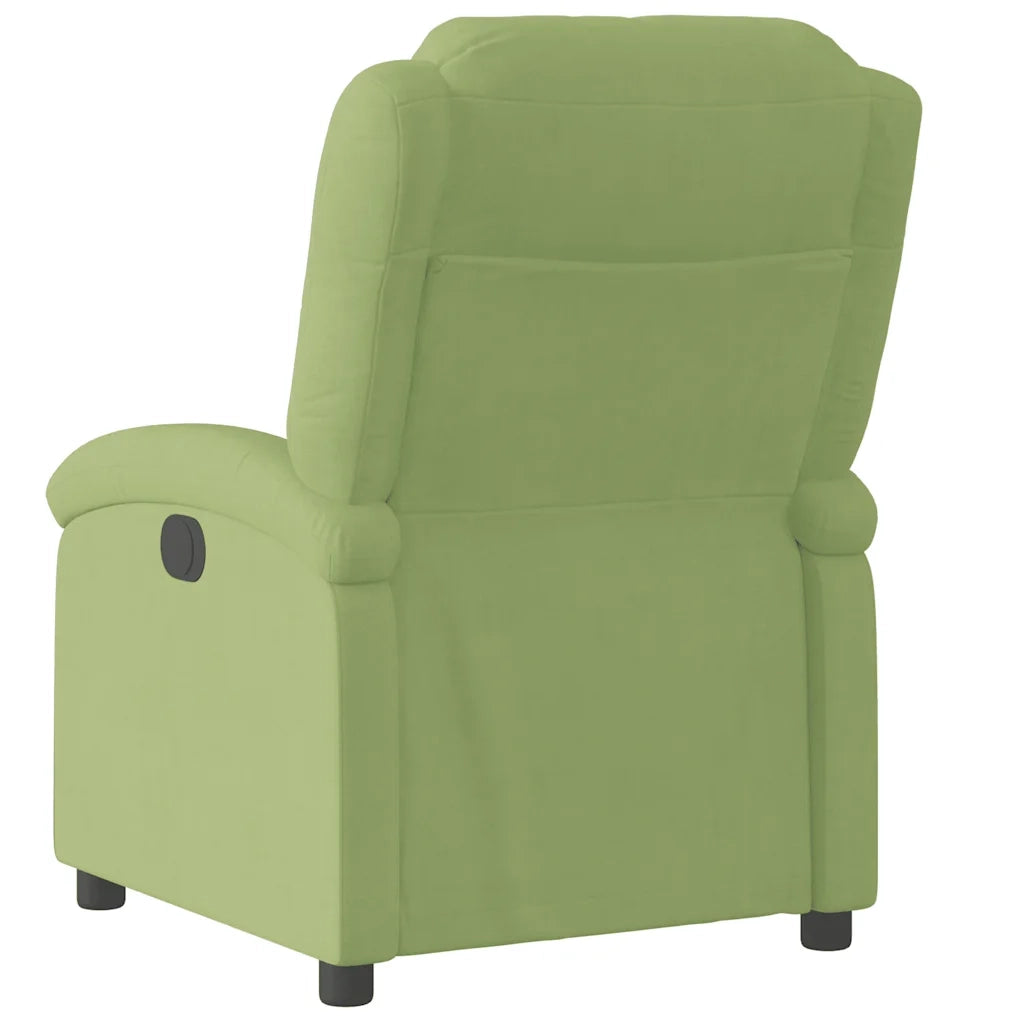 Poltrona Reclinabile Verde Chiaro in Velluto 371800
