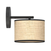Applique da parete ECO nera cilindrica 1xE27 Emibig