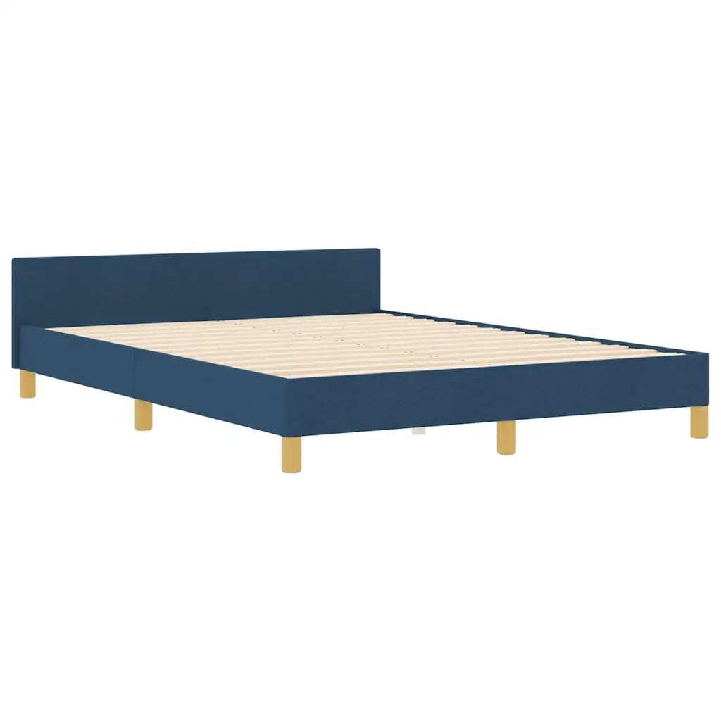 Struttura del letto con testiera Blu 160 x 200 cm Tessuto 3344745