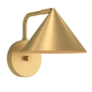 Applique minimal oro spazzolato cono E27 60W Remyck