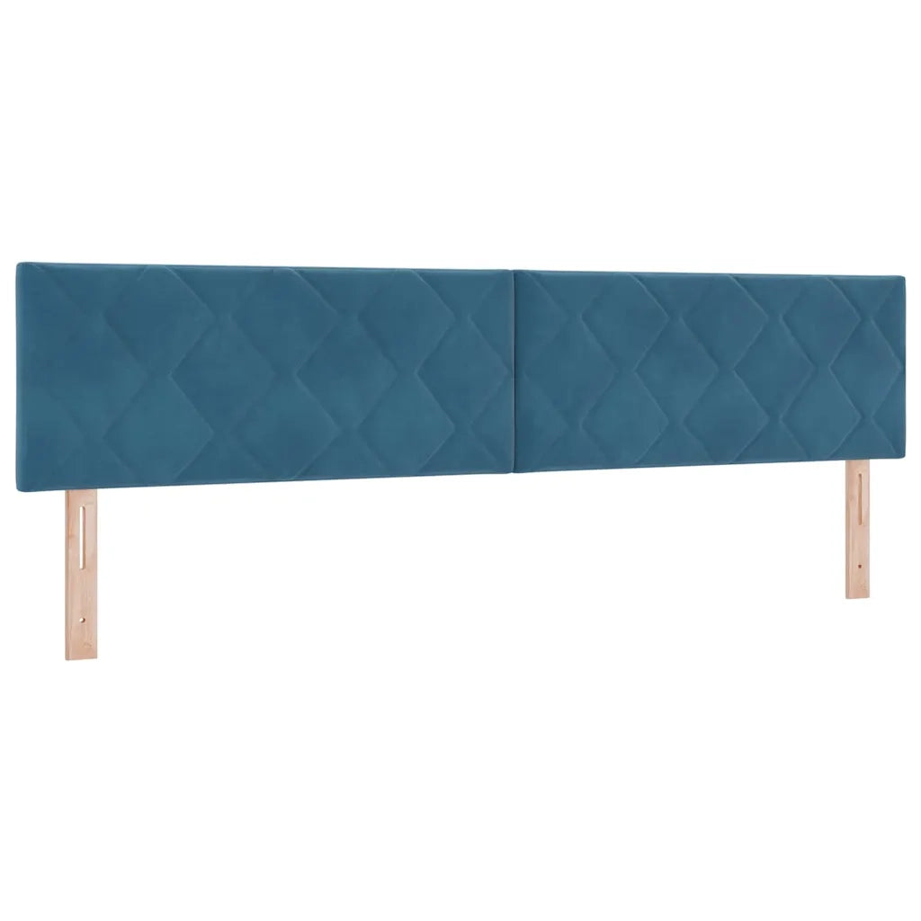 Letto a molle con materasso Blu scuro 200 x 200 cm Velluto 3340464