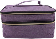 Accessori per cucire Organizer doppio strato - Multi compartimenti - Polyester - Impermeabile - Ospitale contenitore - Incluso 4 Lacci elastici - Borsa di stivaggio