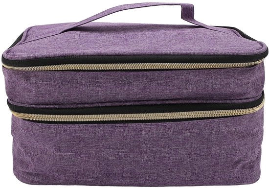 Accessori per cucire Organizer doppio strato - Multi compartimenti - Polyester - Impermeabile - Ospitale contenitore - Incluso 4 Lacci elastici - Borsa di stivaggio