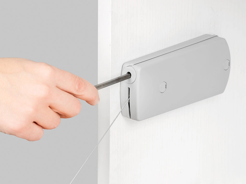 Meccanismo per Ante a Ribalta Microwinch Forza 10 Kg Plastica Grigia Acciaio e Tecnoplastica Emuca