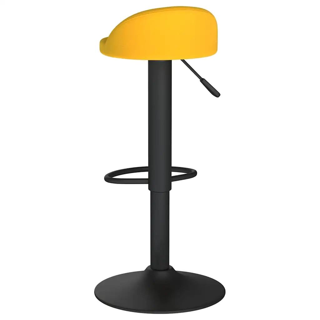 Sgabello da Bar Giallo in Velluto 333597