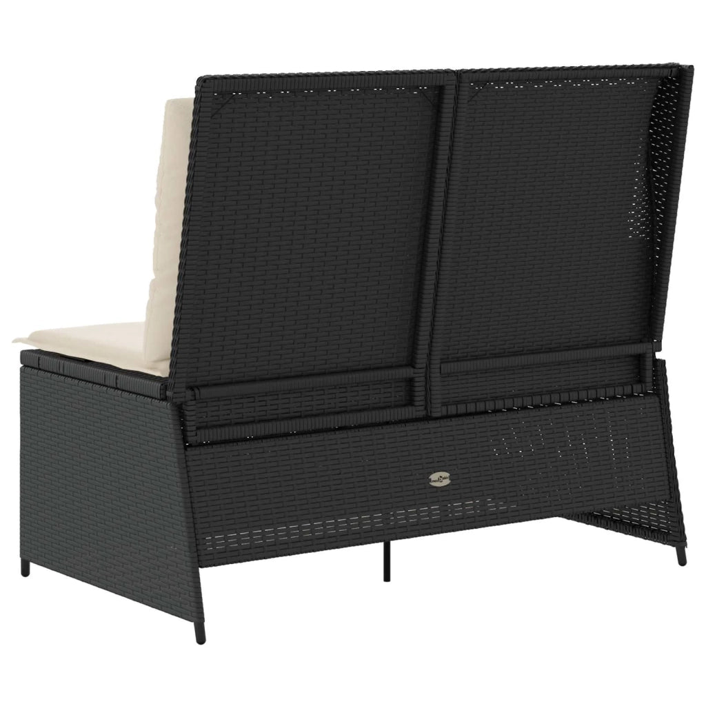Panchina da Giardino | Panca da Giardino Nero polyrattan