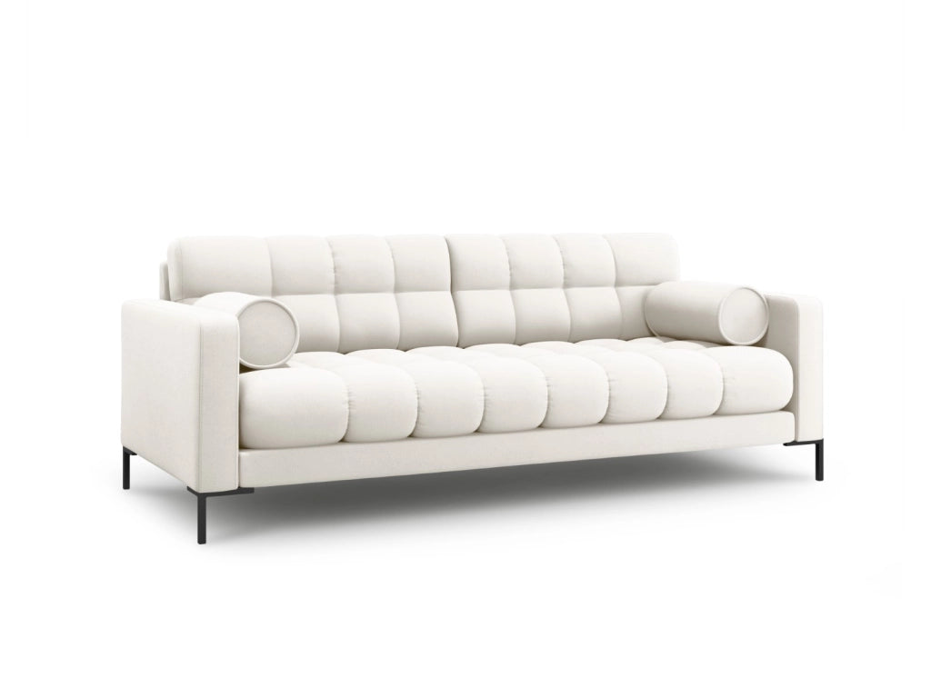 Cosmopolitan Design - Divano "Bali" 4 posti in tessuto strutturato beige chiaro 