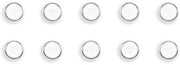 Magnetici, 10 pezzi, cerchi, diametro 25 mm, colore: argento