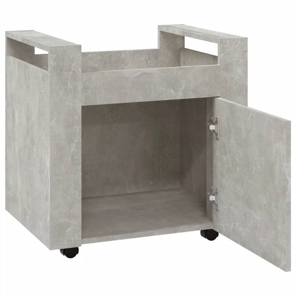 Carrello Scrivania Grigio cemento 60x45x60 cm Legno Multistrato CFW7409642