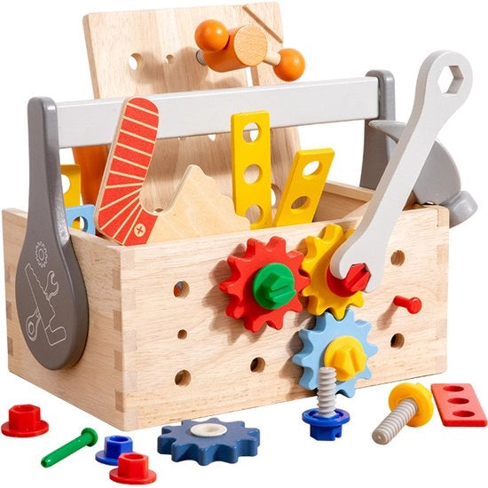 Cassetta di giochi per bambini, gioco con viti e bulloni per assemblare per l'educazione precoce, allenamento della fine motoria, giocattoli in legno.