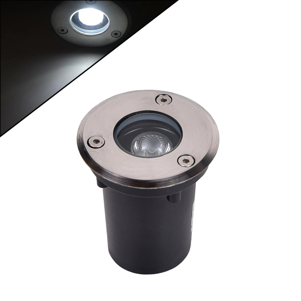 FARETTO LED SEGNAPASSO CALPESTABILE DA 1W LUCE FREDDA 6500K° - IDEALE PER VIALI GIARDINI E AMBIENTI ESTERNI CON GRADO DI PROTEZIONE IP65
