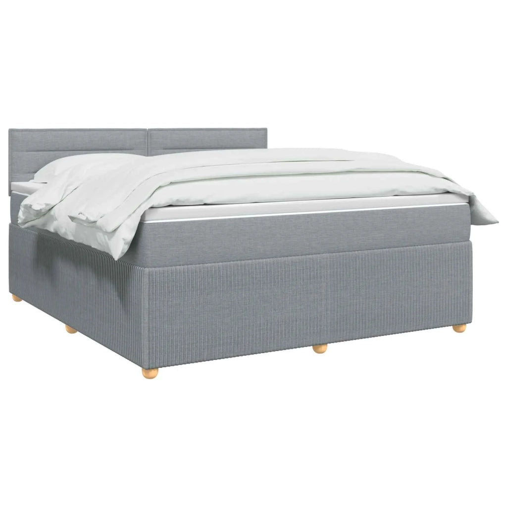 Letto box spring con materasso Grigio Chiaro 140 x 190 cm 3452918