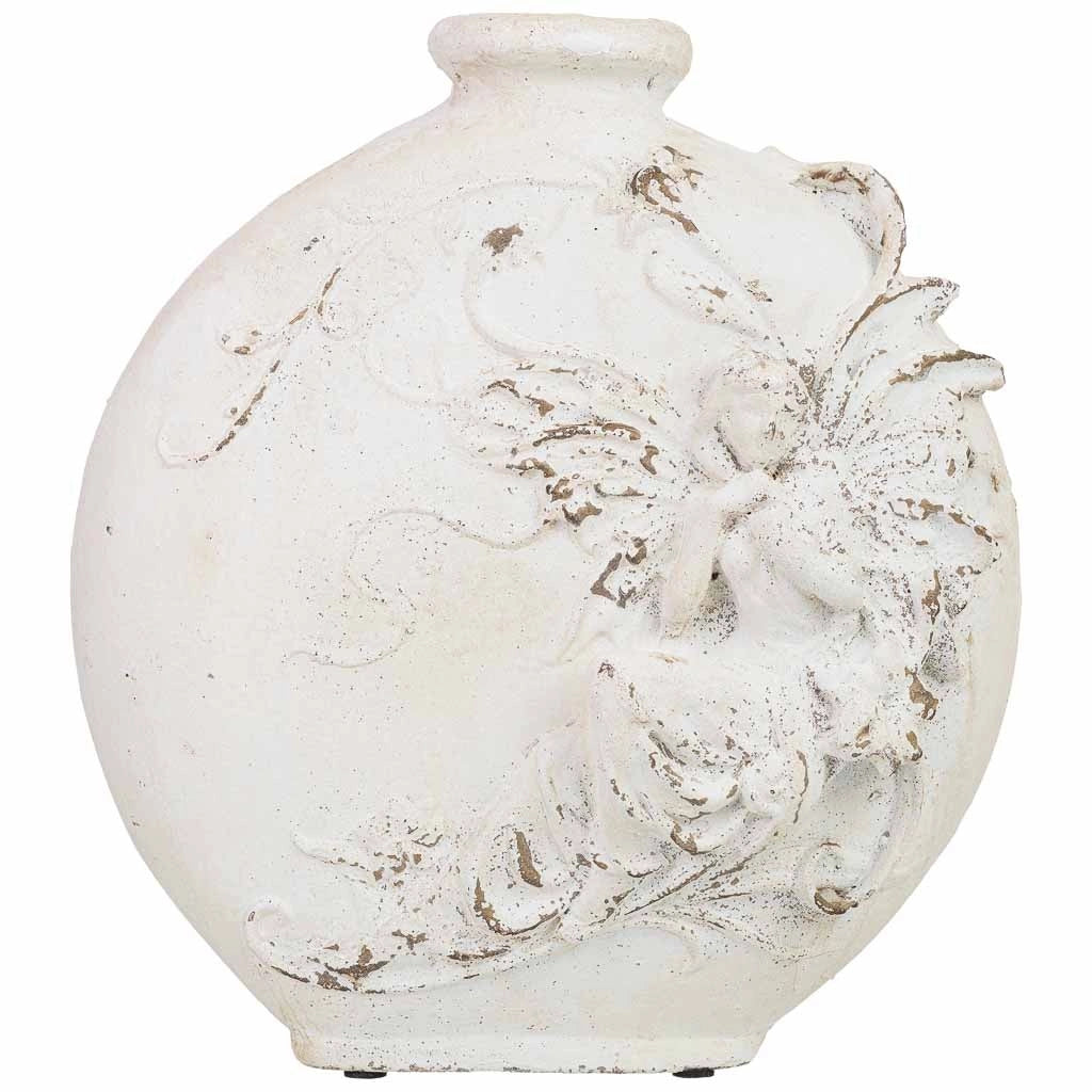 Vaso in magnesio bianco, 34x16x37 cm (altezza)