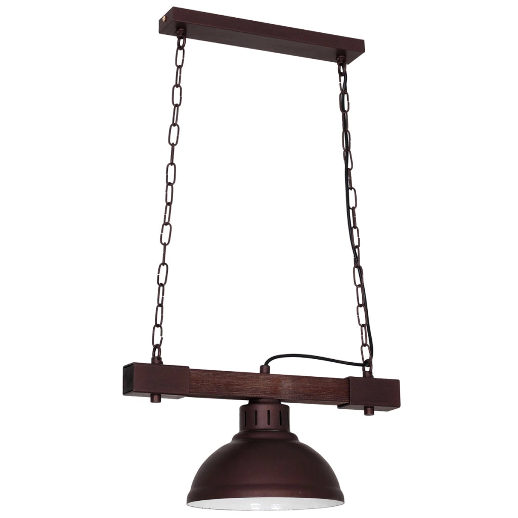 Lampada a sospensione loft catena marrone Hakon E27