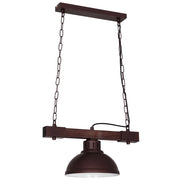 Lampada a sospensione loft catena marrone Hakon E27
