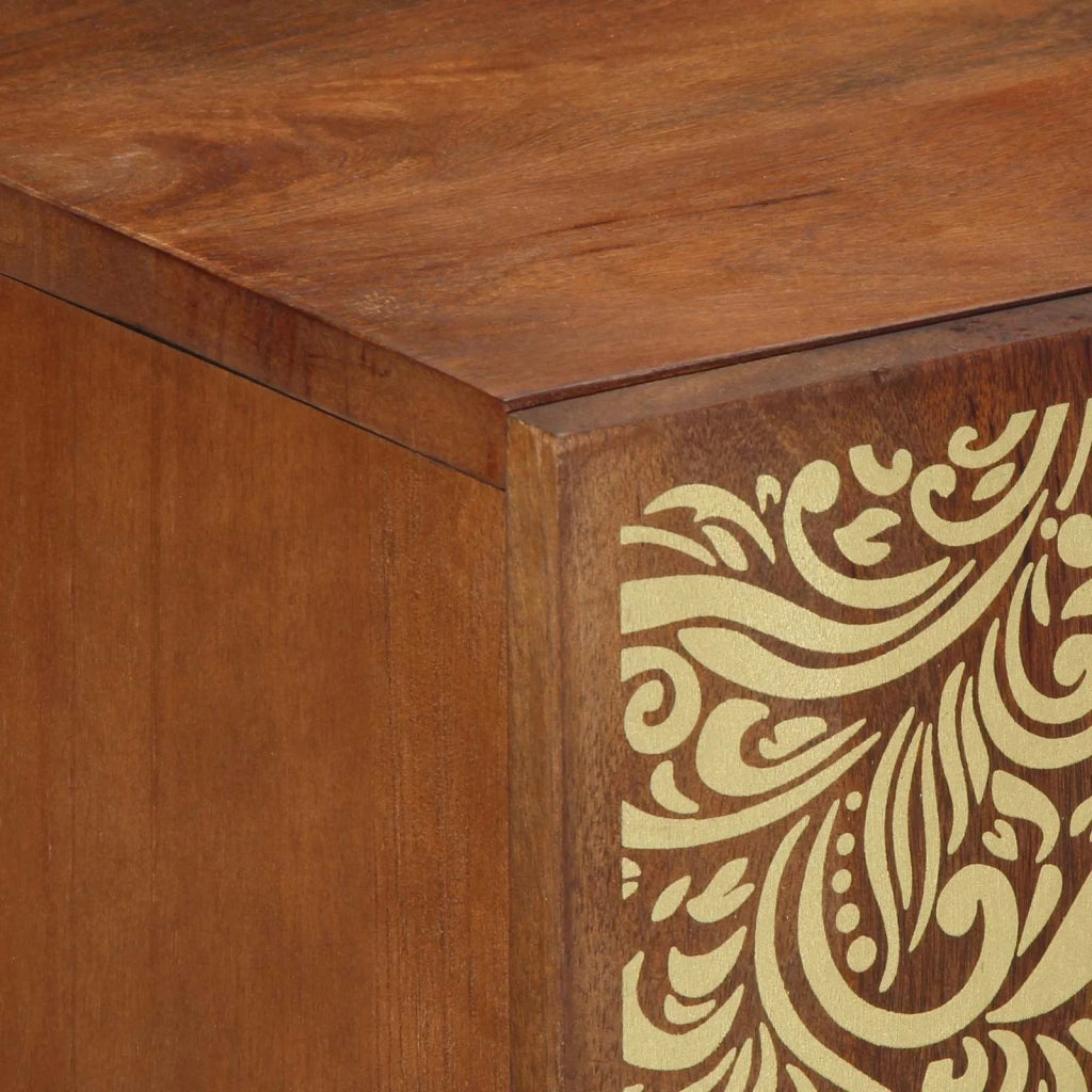 Credenza con cassetto 2 pcs marrone ambrato 60 x 33 x 75 cm 3310145