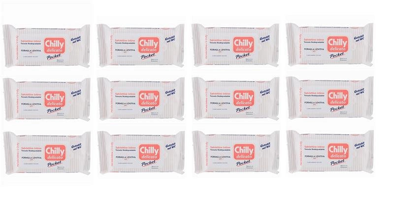 SET 12 CHILLY SALVIETTE INTIME 12 PZ DELICATE