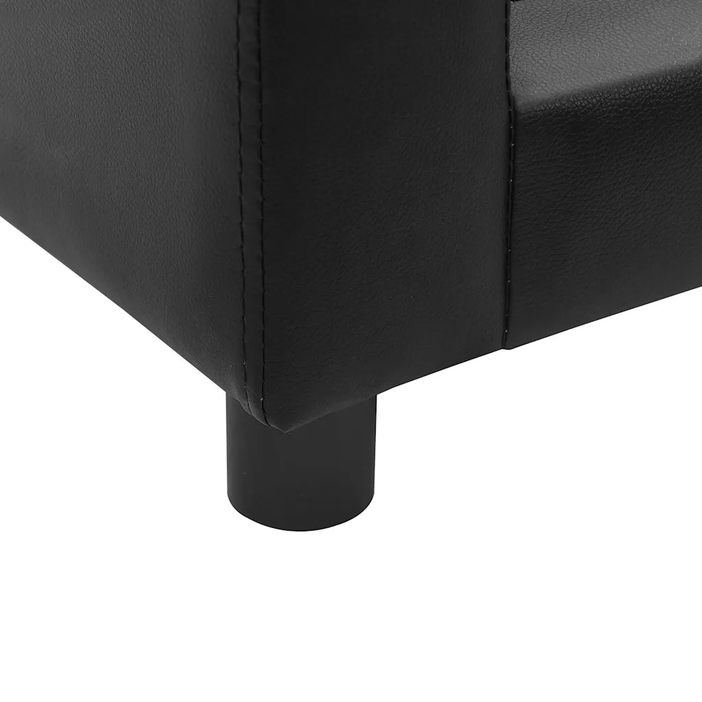 Divano per Cani Nero 60x43x30 cm in Peluche e Similpelle 170960