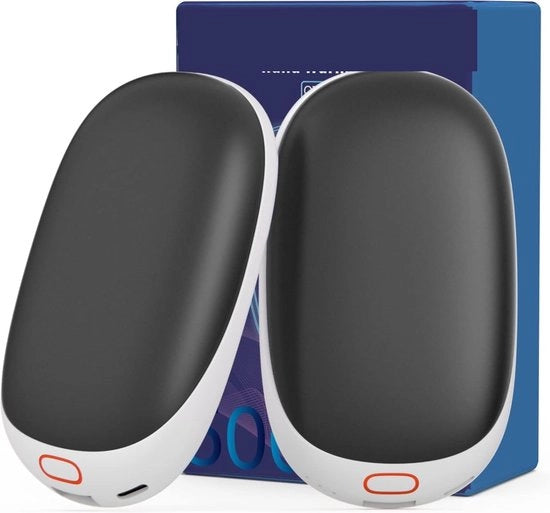 Calore portatile, ricaricabile, 2 pezzi, nero