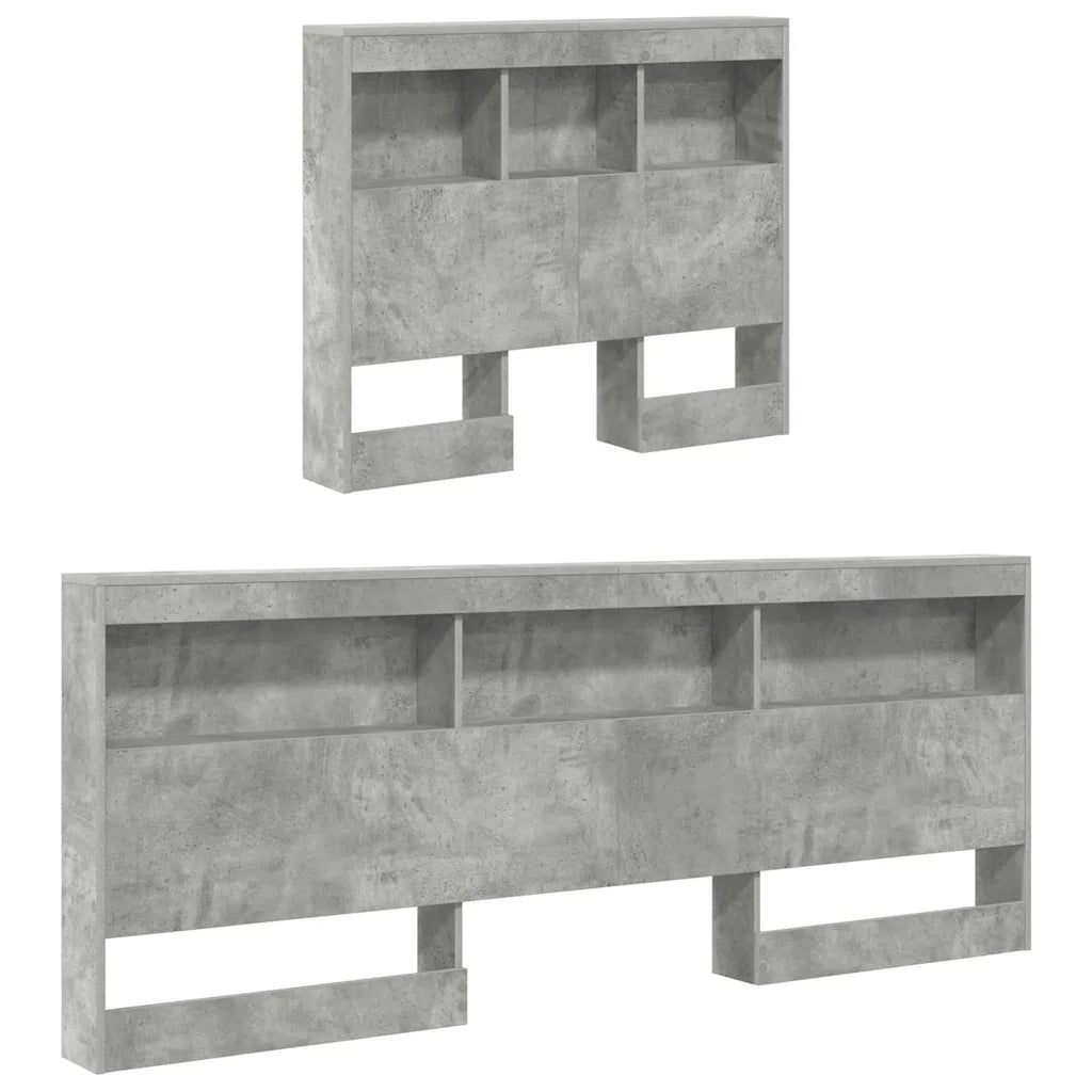 Testata contenitore Grigio cemento 90 cm Legno multistrato 3335456