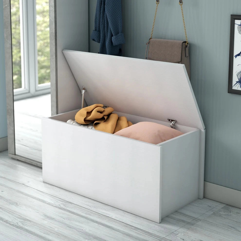 BAULE HALLWAY 90X45XH45CM BIANCO.