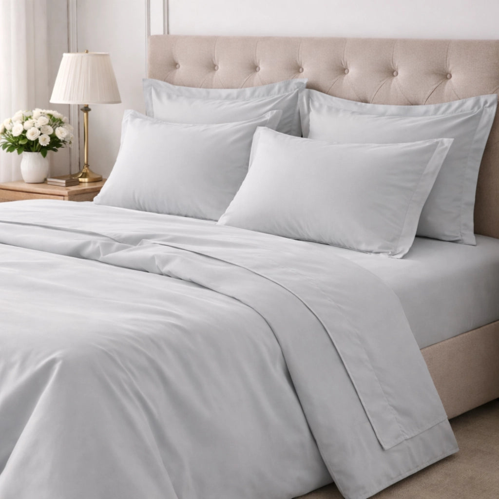 Rotira, set Completo Letto Piazza e Mezza in Cotone, Grigio
