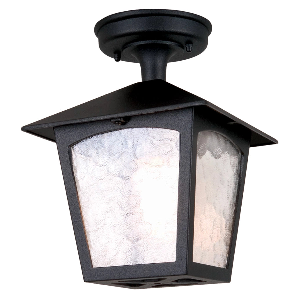 Plafoniera esterna York nera E27 1 luce Elstead IP23
