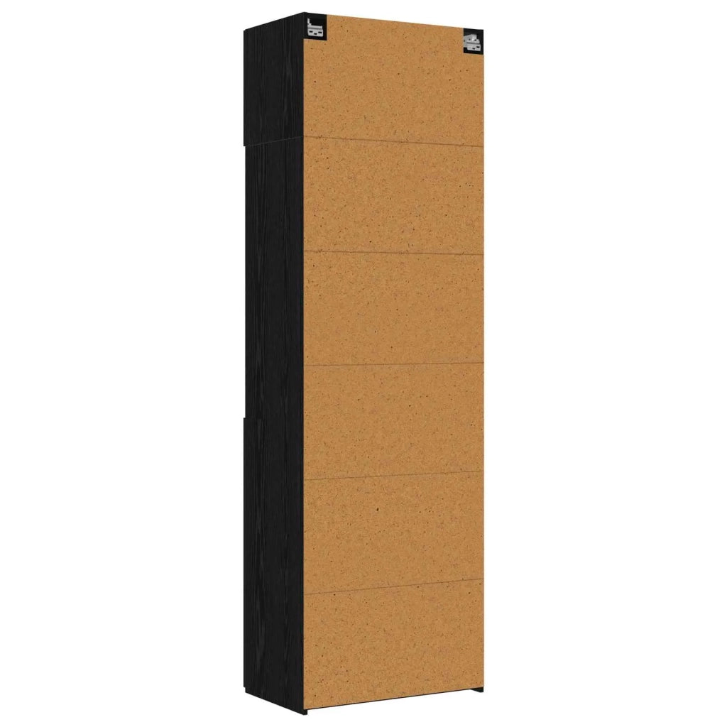 Armadio per la conservazione con ripiani Rovere Nero 3446669