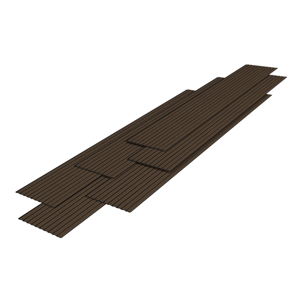 Set Bronckhorst di 6 Pannelli Murali 3D - Effetto Legno Scuro NEU.HOLZ
