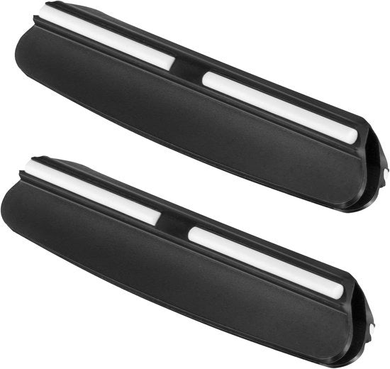 Supporto di guida angolare per affilatura di coltelli - pietra di affilatura ausiliare - utensili da cucina - 2 pezzi - nero - polipropilene - aiuto di affilatura