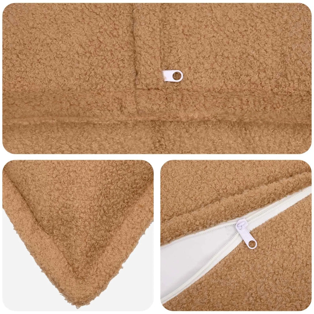 Federa 2 pcs HOUTEN Beige 35 x 35 cm Bouclé 916471