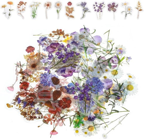 Sticker fiori colorati - 120 pezzi - impermeabile