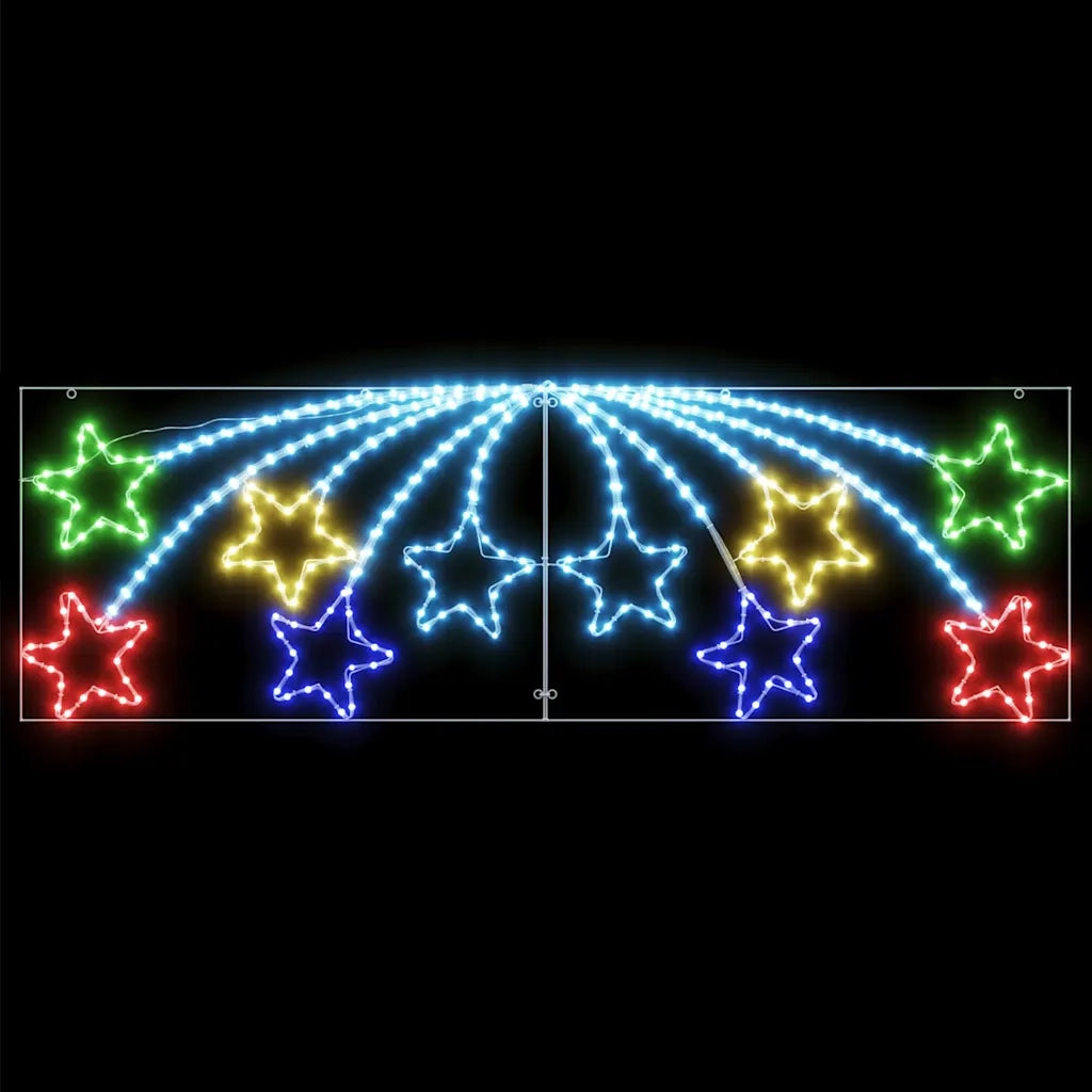Stella di Natale con 432 LED Multicolore 182 x 58 cm PVC 42018956