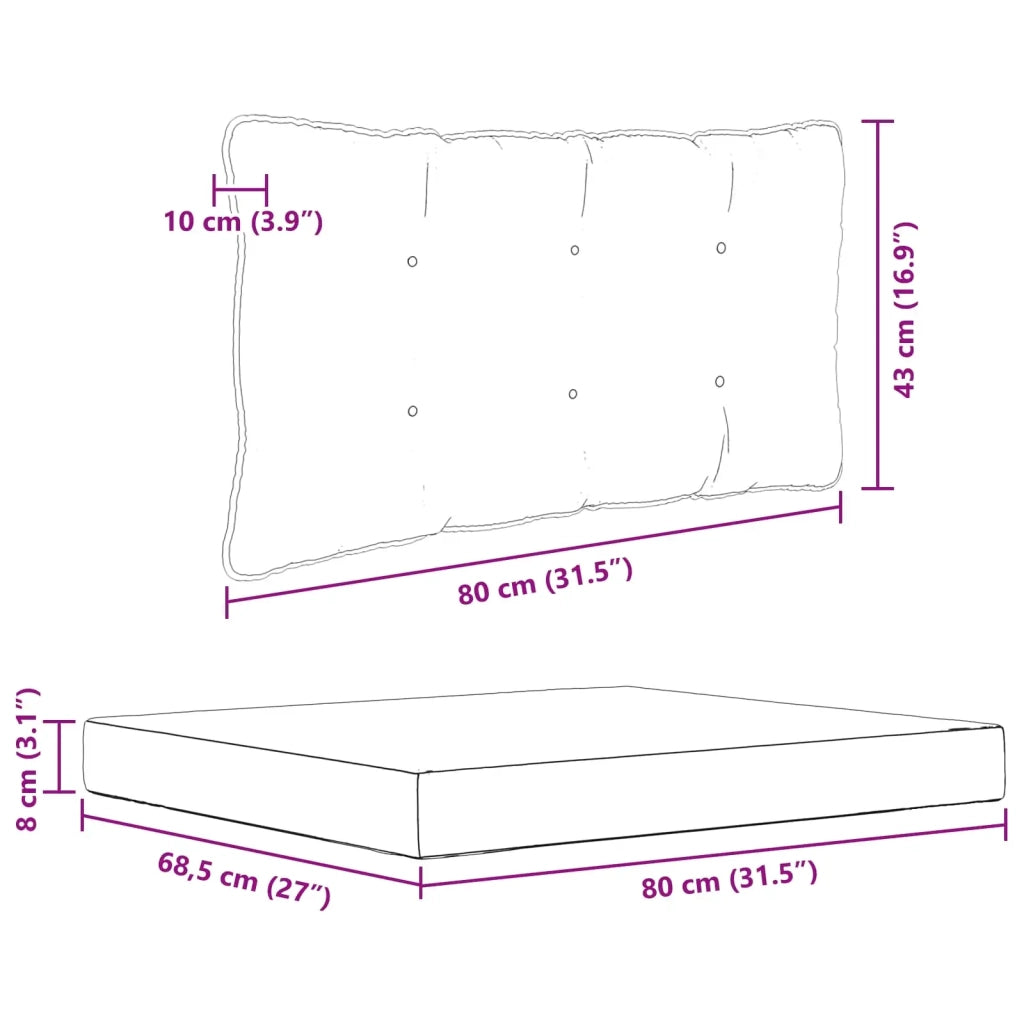 Cuscino per divano da esterno 2 pcs Nero Poliestere 900904