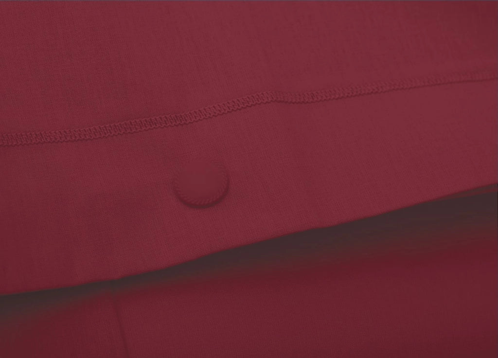 Completo Lenzuola In 100% Cotone In Tinta Unita Made In Italy - 1 Piazza e Mezza - Bordeaux